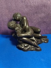 Heredities Lovers Nude Sculpture Cold Cast Faux Bronze Roland Chadwick Vintage