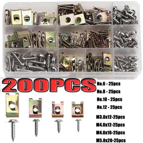 Assorted spire clips nuts - assorted,