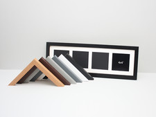 Suits Four 4x4" photos. Wooden Multi Aperture Photo Frame.