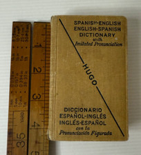 Vintage Hugo Spanish English Hardcover Miniature Pocket Dictionary