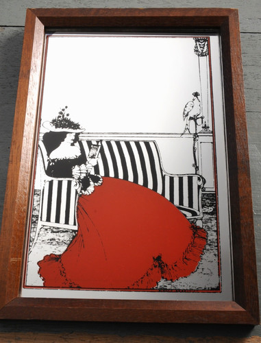 Vintage printed mirror - vintage,