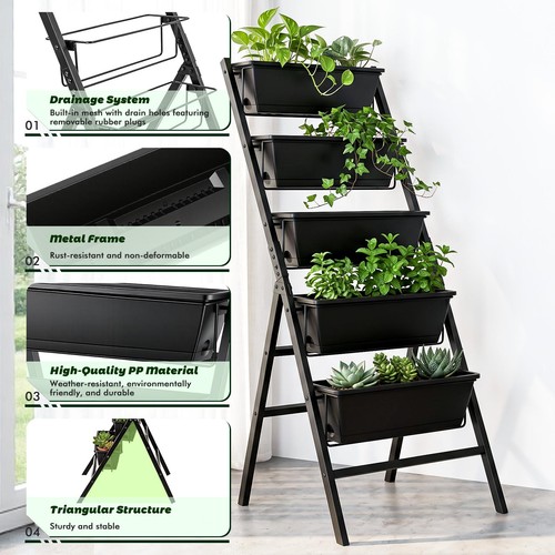Raised garden bed tier - garden, 5-tier