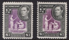 St Vincent 1938-47 £1 CW 15