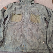 Airwalk Snow Boarding Waterproof Hooded Jacket 2XL XXL Chest 50” Men's Green Cam