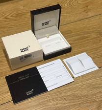 Genuine Original Montblanc Cufflinks Presentation Box Case + Open Blank Booklet