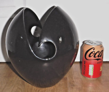 Large Contemporary Black Kelly Hoppen Vase ~ 23cm High ~ Excellent