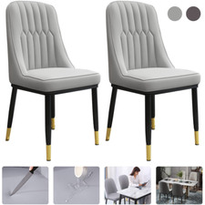 2PCS DINING CHAIRS SET LEATHER