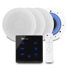 Bluetooth Ceiling Speaker Set - 4x ESCS6 6.5" and A100B Home Audio Music System