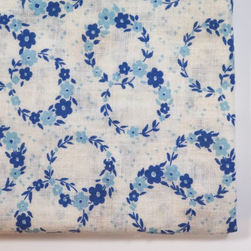 Vintage feedsack fabric - fabric, blue