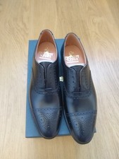 Crockett & Jones Westfield Semi Brogue Black Calf Leather UK8.5C BNWB