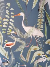 Ugepa La Deco Wallpaper Green Tropical Ferns Birds New 10m