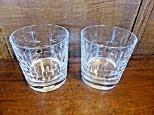 EXCELLENT EDINBURGH Crystal "SKIBO" SET 2 JUICE/WHISKY TUMBLERS/GLASSES 3 3/8" 