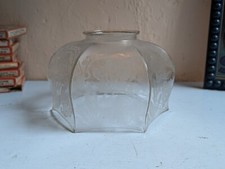 Antique Clear Etched Glass Light Lamp Shade