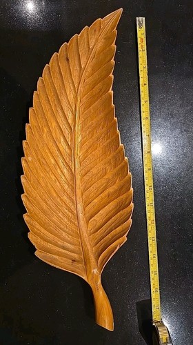 Vintage hand carved wood long - wood,