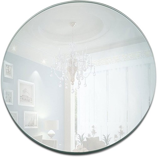 Round acrylic mirror tray - round,