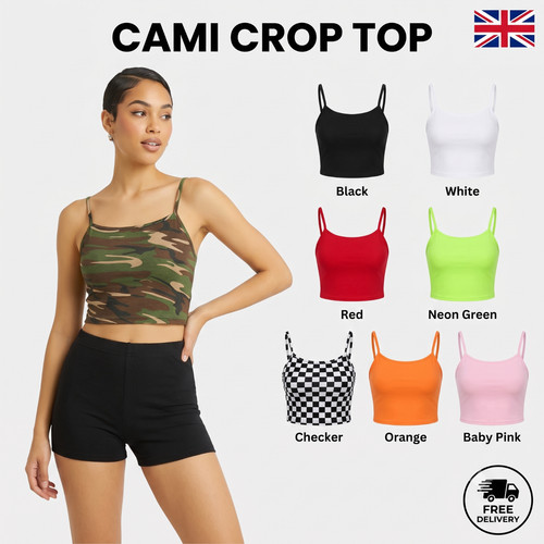 Ladies cami crop top sphagetti - cami,