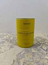 M&SENSE Lemon Grapefruit Soy Large Scented Candles Gifts for Men Strong 600g 130