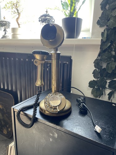 Antique candlestick phone - antique,