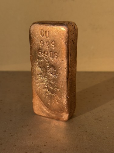 Copper bullion bar 999 - copper,