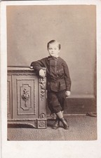 EARLY CDV PHOTO YOUNG BOY BY E THOMAS CHIPPENHAM
