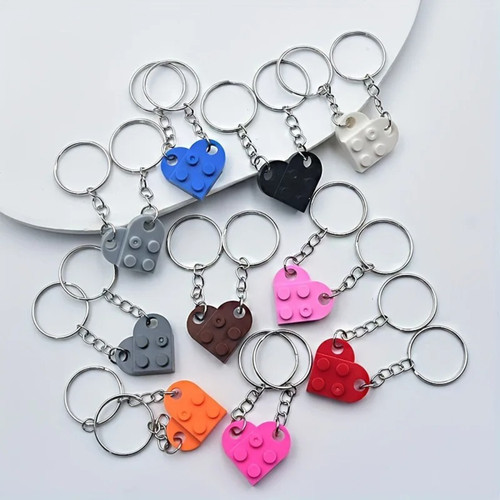 Lego compatible brick - brick, heart