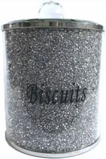 XL BISCUIT JAR Tin Crystal Bin