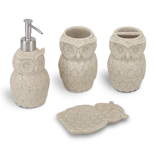 Owl resin sandstone bathroom - owl,