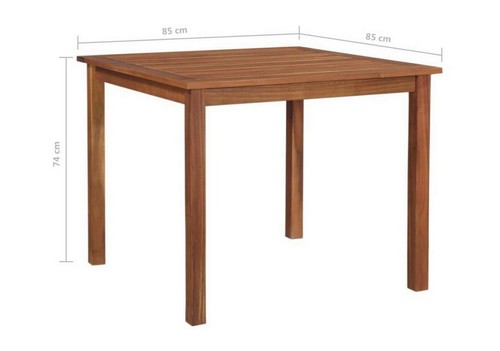 Square wood garden table - garden,