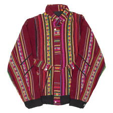 Mens Jacket Red Striped S