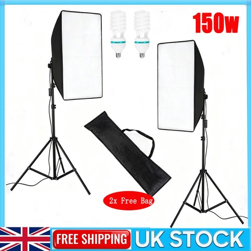 150w dimmable led softbox - 2x,