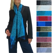 Ladies Lightweight Animal Print Scarf Soft Viscose Shawl Gift Christmas New Year