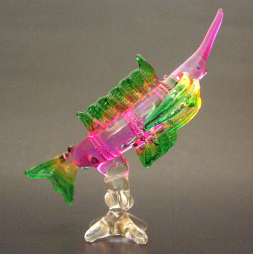 Blown glass swordfish marlin - blown,