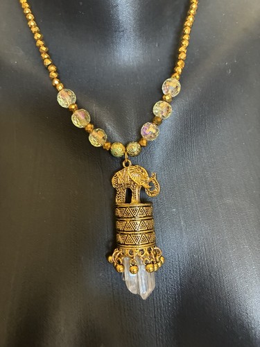 Gold colored elephant jhumka - gold,