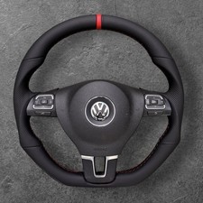 Exchange VW TRANSPORTER T5.1 GOLF 6 PASSAT B7 FLAT BOTTOM CUSTOM STEERING WHEEL