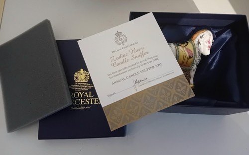 Royal worcester candle - candle, snuffer
