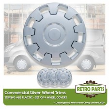 16 inch Gloss Silver Deep Dish Van Wheel Trims for LDV Vans Hub Caps Covers