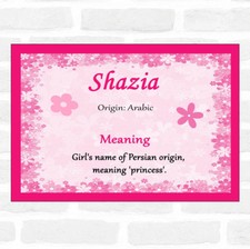 Shazia Name Meaning Pink