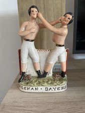 Staffordshire Pottery Boxers Figure Herman and Sawyer Circa 1900 Antique Item