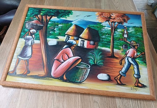 Vintage folk art haitian - vintage,