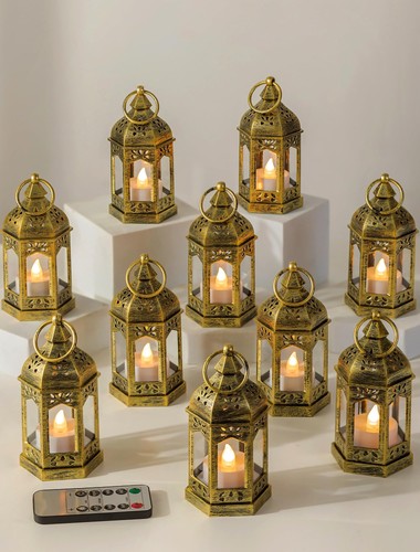 Mini led lanterns pack gold - mini,