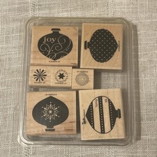 Stampin' Up Christmas Bauble wooden craft stamps set bundle