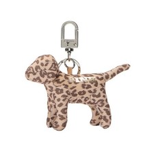 VICTORIA'S SECRET PINK LEOPARD PRINT MICRO DOG KEYCHAIN (NEW RELEASE)
