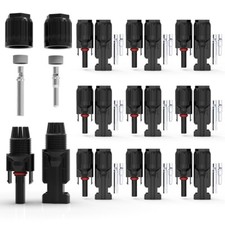 PV Solar Cable Connectors Male/Female IP67 Waterproof - 10 Pairs