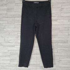 Ladies M&S Trousers Black Cropped Size 6 UK Waist 26 Slim Fit Stretch THE MIA