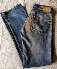 Mens Levi 501 Jeans 29 Waist 34 Leg Rare special custom embroidered worn look
