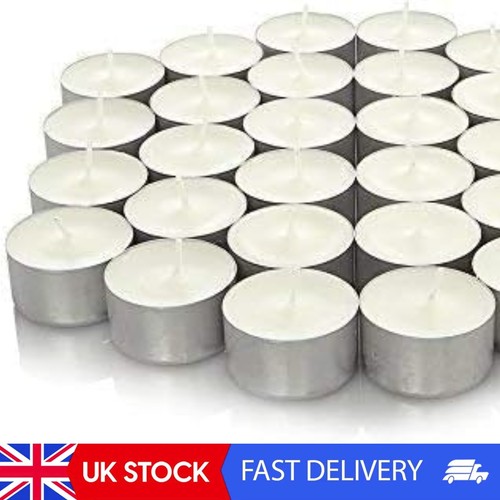 White tea light candles - white,