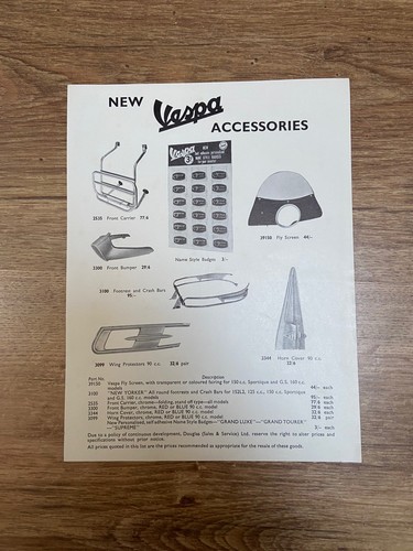 Vespa accessories brochure - vespa,