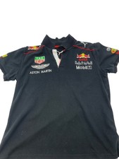PUMA XXL Men's Polo Red Bull Racing Formula One Team Black Pre-loved