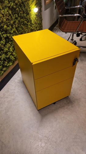 Yellow filling under desk - yellow,