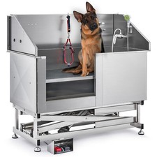 CO-Z 127CM  Dog Grooming Tub with Electric Lift 50 In. Pet Wash Station for Home